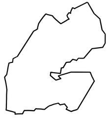 Djibouti map outline