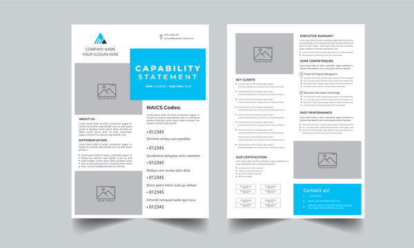 Capability Statement Template Design.