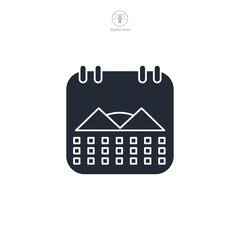 Calendar Icon theme symbol vector illustration isolated on white background