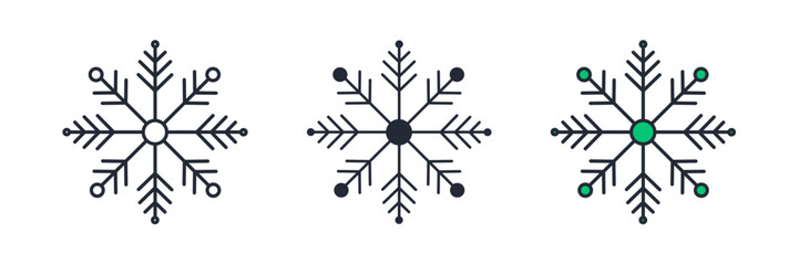 Snowflake Icon theme symbol vector illustration isolated on white background