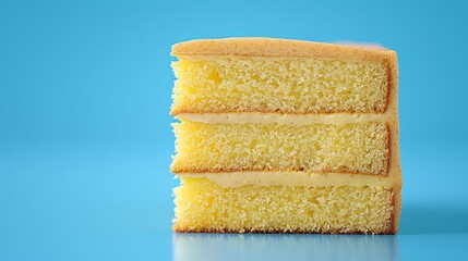 1 Three yellow slices stacked high,.2 On a cool, blue reflection's stage,
