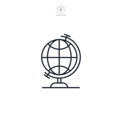 Globe Icon theme symbol vector illustration isolated on white background