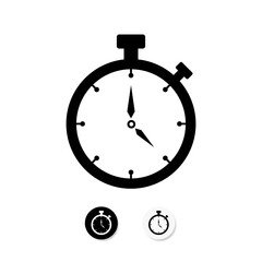 Simple alarm clock sign web icon silhouette . Alarm clock logo or icon for web, ui, app, mobile