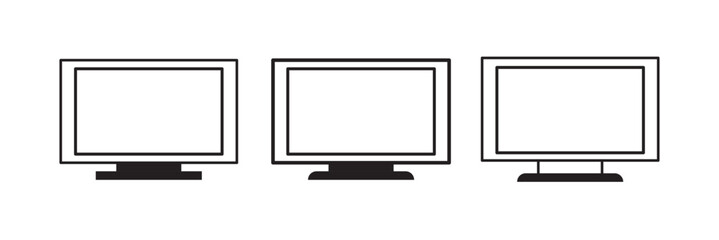 Widescreen tv icon. Simple design. Vector illustration.
