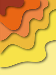 Modern and trendy background. Abstract design with wave shapes in a paper cut style.Pastel colors, pink, purple, green, blue, turquoise. Background template for your design, with space for your text. 