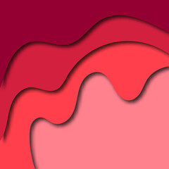 Multi layers green color texture 3D papercut layers in gradient vector banner. Abstract paper cut art background design for website template. Topography map concept or smooth origami paper cut