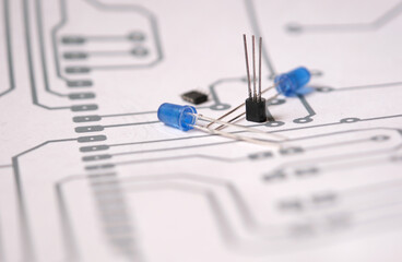 Engineering projects, planning and design in electric - electronic industry. Circuit diagram and...