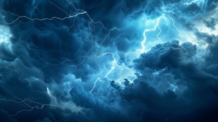 Electric drama in the sky: thunderstorm cloudscape