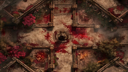 Fantasy darkness  Battlemap DnD,RPG Map  for Dungeons and Dragons, horror