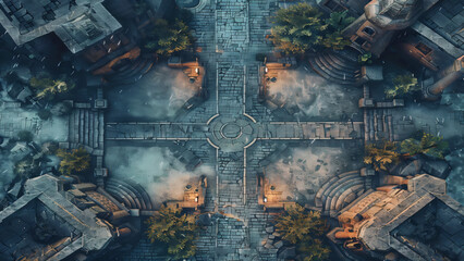 Fantasy darkness  Battlemap DnD,RPG Map  for Dungeons and Dragons, horror