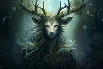 A gentle and nurturing druid, attuned to the natural world and capable of commanding its forces. - Generative AI