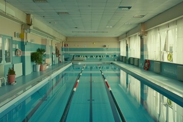 Luxury pool relaxation vacation personal swimming pool indoor paradise liminal spaces sunset evening beautiful interior spa crystal clear water hotel apartment rich real estate