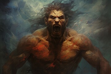 A fearsome and relentless berserker, fueled by rage and striking fear into the hearts of enemies. - Generative AI