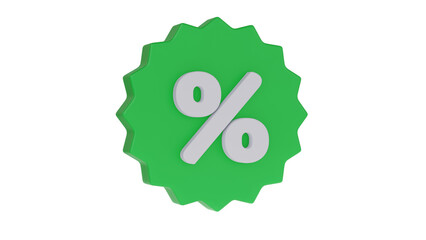 Percent sign on transparent background. PNG.