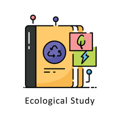 Ecological Study vector filled outline icon style illustration. Symbol on White background EPS 10 File