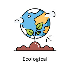 Ecological vector filled outline icon style illustration. Symbol on White background EPS 10 File