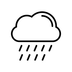 Rain line icon. Cloud rain symbol for your web site design, logo, app, UI. Modern forecast storm sign.