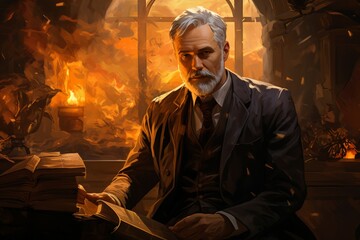 Obraz premium A charismatic and influential diplomat, skilled in negotiation and resolving conflicts peacefully. - Generative AI