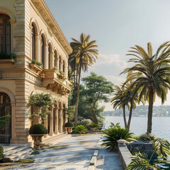 villa, luxury, interior, pool, modern, scandinavian, italian, house, orange trees