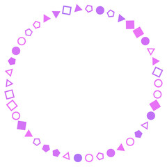 Purple geometry frame background.