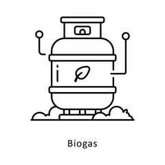 Biogas vector filled outline icon style illustration. Symbol on White background EPS 10 File