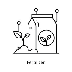 Fertilizer vector filled outline icon style illustration. Symbol on White background EPS 10 File