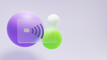 Credit card / 3D Glassmorphism 