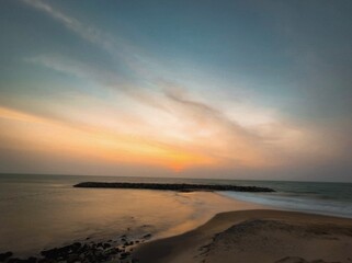 sunset over the sea