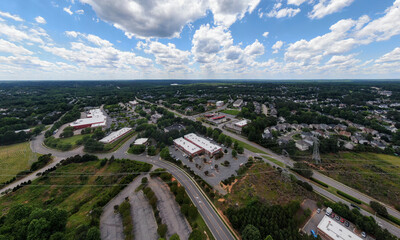 Wakefield, Raleigh North Carolina by Drone on a Sunny Day. 