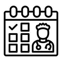 Doctor Visit Day Vector Filled Icon Design