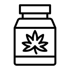 Marijuana Vector Flat Icon Design