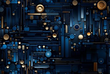 Fototapeta premium Abstract digital technology background. Futuristic concept. Seamless pattern.