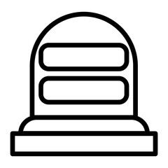 Grave Vector Flat Icon Design