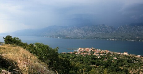 Velebit mountains and Vinjerac,  Croatia