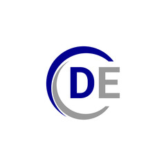 Alphabet letters Initials Monogram logo DE, INITIAL Letter DE logo design, template vector.
