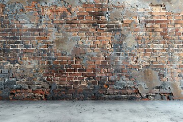 A brick wall with a lot of cracks and holes