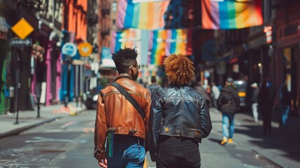 Obraz premium lgbtq people in streets.