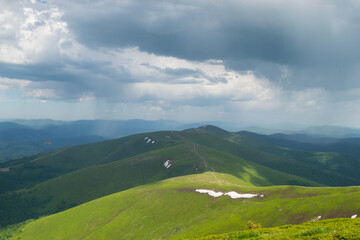 Obraz premium Carpathian mountains, Borzhava valley, Ukraine