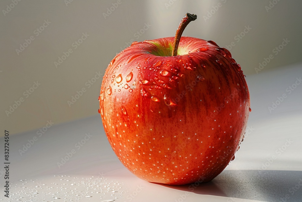 Wall mural Wet red apple