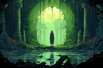 A stoic and unyielding sentinel, defending sacred places and ancient relics from harm. - Generative AI