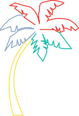 illustration of colourful tree