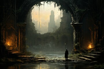 A stoic and unyielding sentinel, defending sacred places and ancient relics from harm. - Generative AI