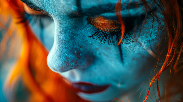 Clown make-up for Halloween 