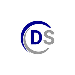 Alphabet letters Initials Monogram logo DS, INITIAL Letter DS logo design, template vector.