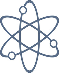 atom icon isolated on white background