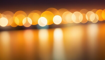 A beautiful bokeh effect with golden lights, creating a dreamy, blurred cityscape. Perfect for festive, romantic, or serene backgrounds in design projects.. AI Generation