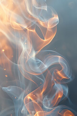 Fototapeta premium Abstract sound waves in soft, misty hues, resembling fog or smoke,