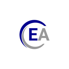Alphabet letters Initials Monogram logo EA, INITIAL Letter EA logo design, template vector.
