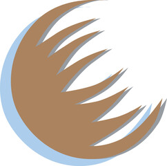 illustration of a brush with feather