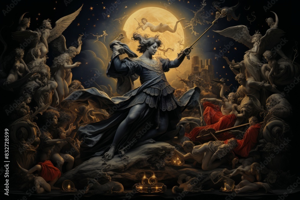 Wall mural a skilled and versatile duelist, mastering multiple forms of martial combat. - generative ai